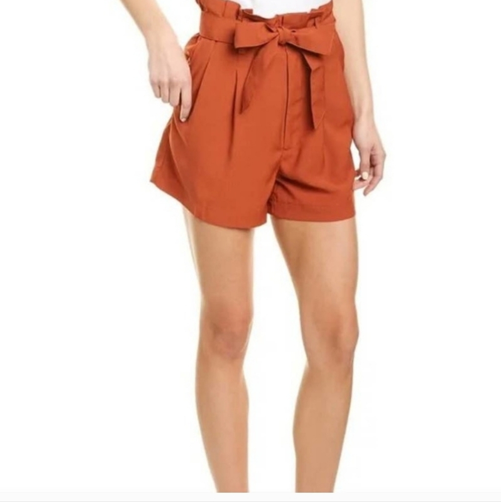 NWT‎ Madewell Rusty Torch Drapey Shorts Paperbag Belted Size 10
